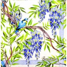 Serwetka decoupage seria TI-FLAIR glicynia niebieska 33x33cm